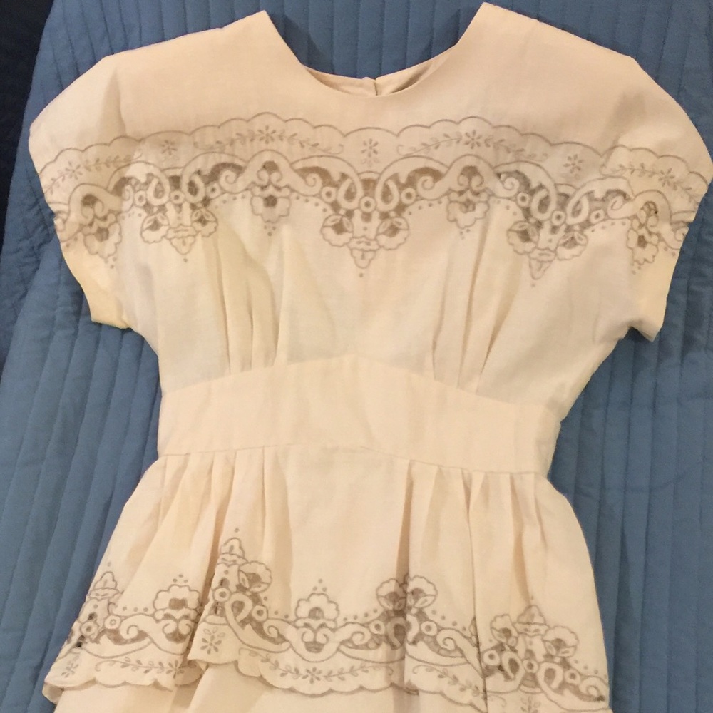 Peplum dress with unique openwork